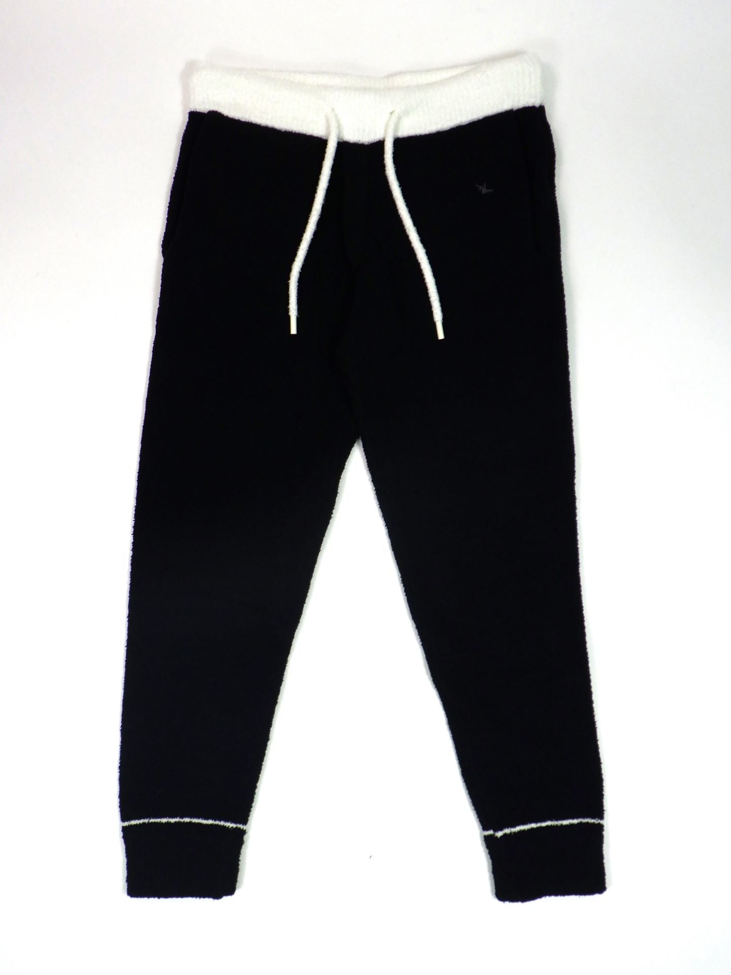 1PIU1UGUALE3 RELAX　バイカラーニットロングパンツ　USK-25031-BK