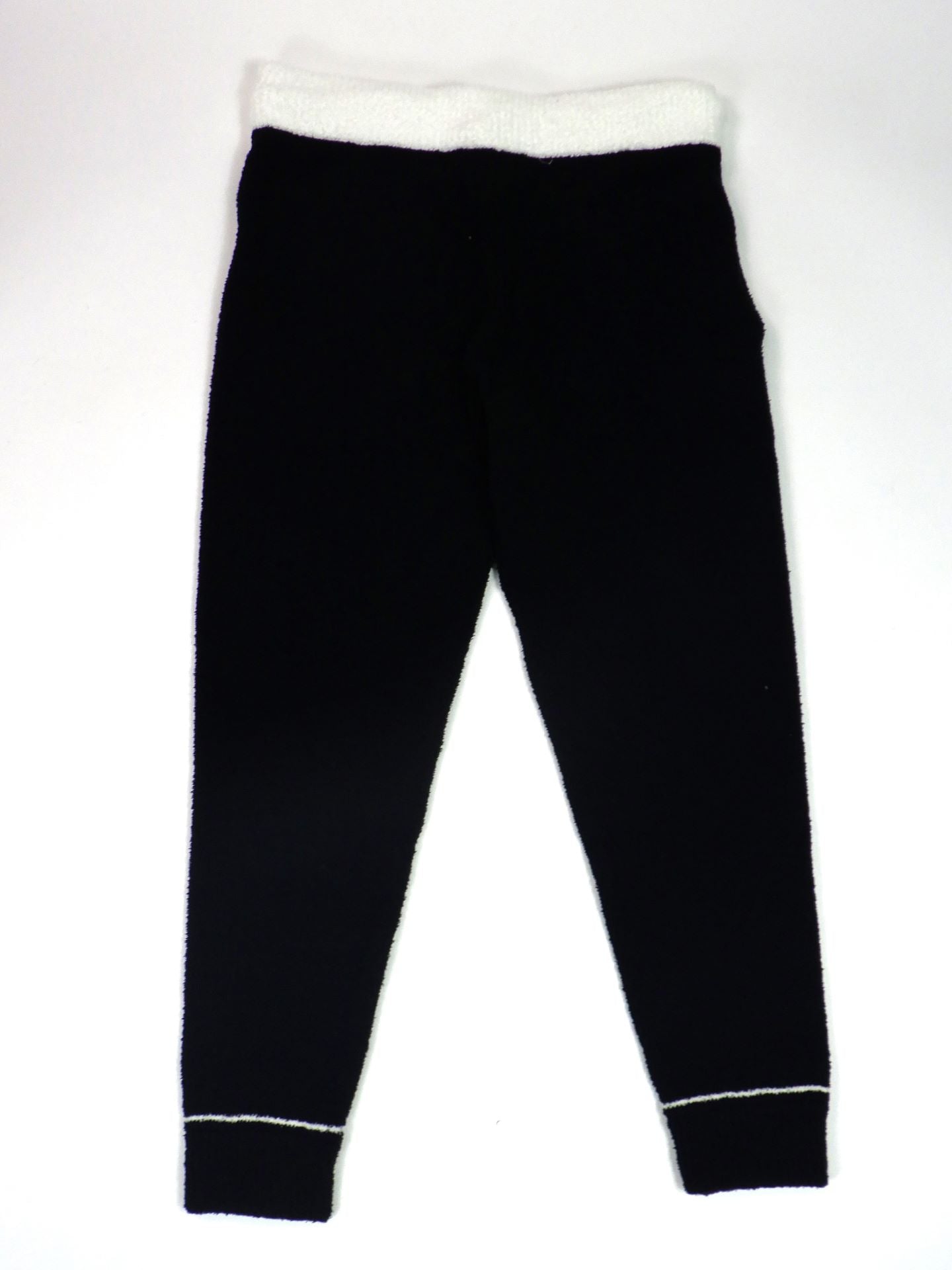 1PIU1UGUALE3 RELAX　バイカラーニットロングパンツ　USK-25031-BK