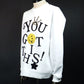 STUD MUFFIN　TC裏毛起毛 YOU GOT THIS マルチパッチワークスウェットシャツ　524-02828-WH