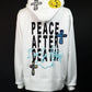STUD MUFFIN　TC裏毛起毛 PEACE AFTER DEATH&マルチパッチワーク プルパーカー　524-02829-WH