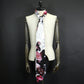 kiryuyrik　 Goth Flora Suede Satin Stole　KW-STL10-900-WHT