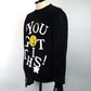 STUD MUFFIN　TC裏毛起毛 YOU GOT THIS マルチパッチワークスウェットシャツ　524-02828-BK