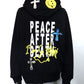 STUD MUFFIN　TC裏毛起毛 PEACE AFTER DEATH&マルチパッチワーク プルパーカー　524-02829-BK