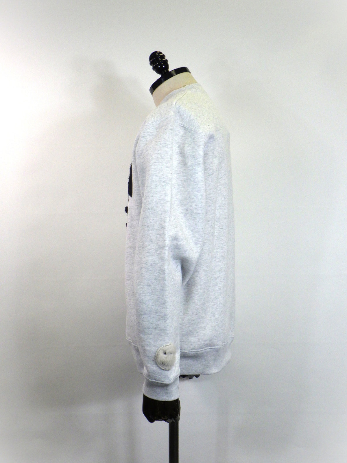 STUD MUFFIN　T/C裏毛起毛ファー/ムックボアミックスパッチワークスウェットシャツ　624-02917-ASH