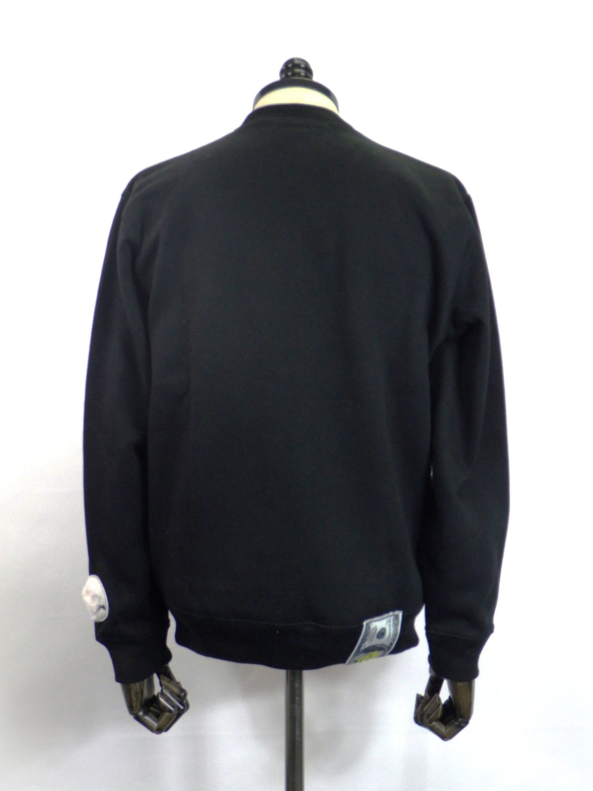 STUD MUFFIN　T/C裏毛起毛ファー/ムックボアミックスパッチワークスウェットシャツ　624-02917-BK