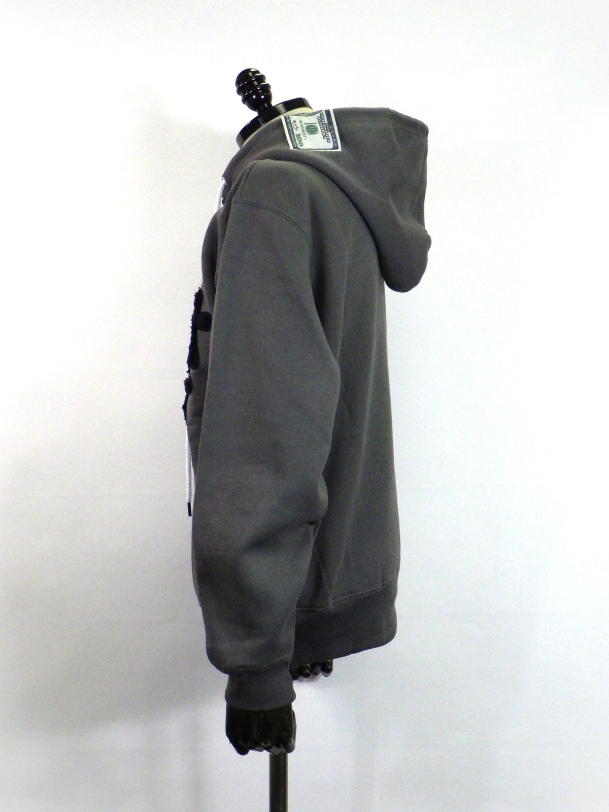 STUD MUFFIN　T/C裏毛起毛ファー/ムックボアミックスパッチワークジップパーカー　624-02916-GY