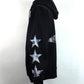 STUD MUFFIN　T/C裏毛起毛ドルスターカラークリスタルプルパーカー　624-02915-BK