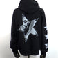 STUD MUFFIN　T/C裏毛起毛ドルスターカラークリスタルプルパーカー　624-02915-BK