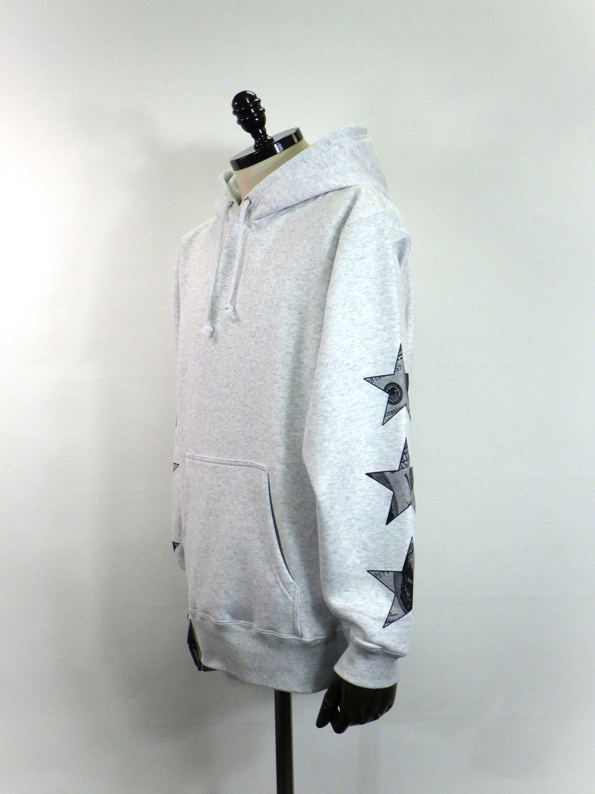 STUD MUFFIN　T/C裏毛起毛ドルスターカラークリスタルプルパーカー　624-02915-ASH