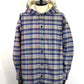 STUD MUFFIN　ヘビーネルチェック/ボア ムックボアパッチワークフードシャツ　624-01150-BL