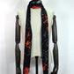 kiryuyrik　 Goth Flora Suede Satin Stole　KW-STL10-900-BK
