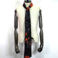 kiryuyrik　 Goth Flora Suede Satin Stole　KW-STL10-900-BK