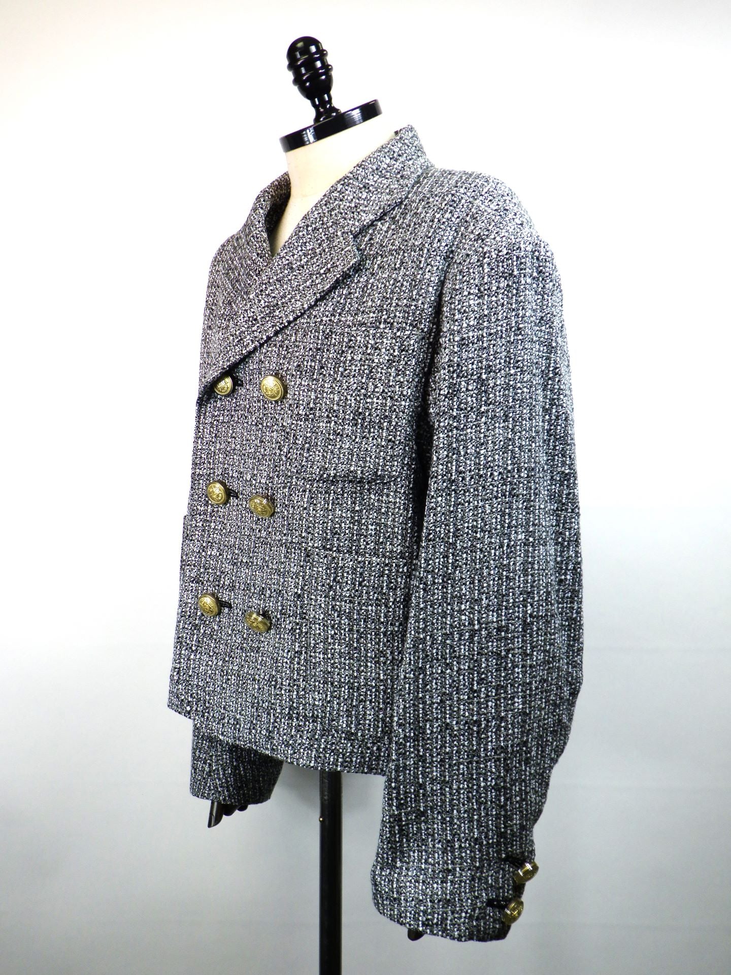 anrealage homme　ダブルボタンツイードジャケット　HO252AO2015-GRY