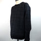 SUPERTHANKS　グラフチェックニットクルーネックセーター　ST253KT01-C.GRY×BK
