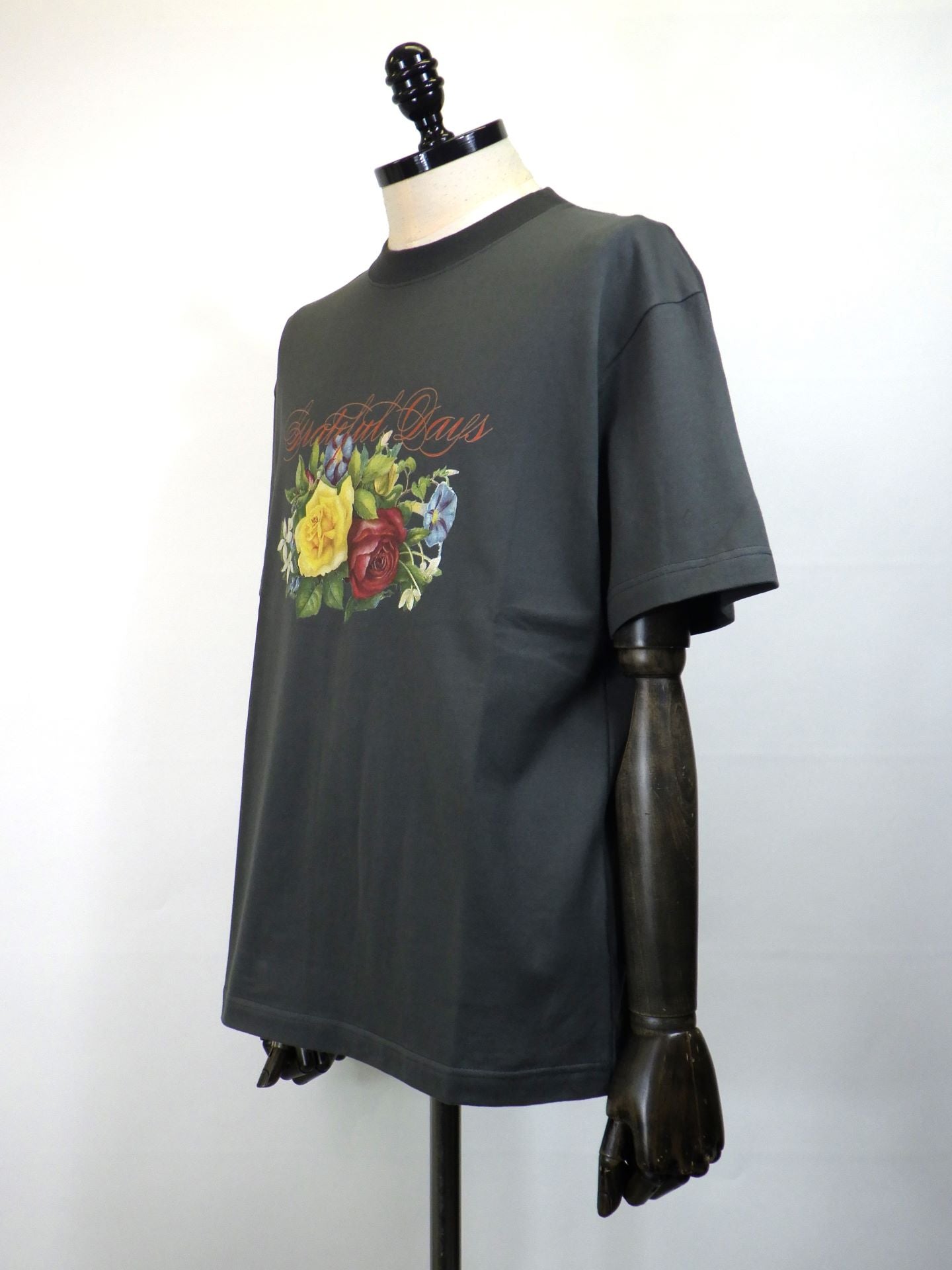 TENDER PERSON　フラワーガーデンTシャツ　SLIT-4232-GRY