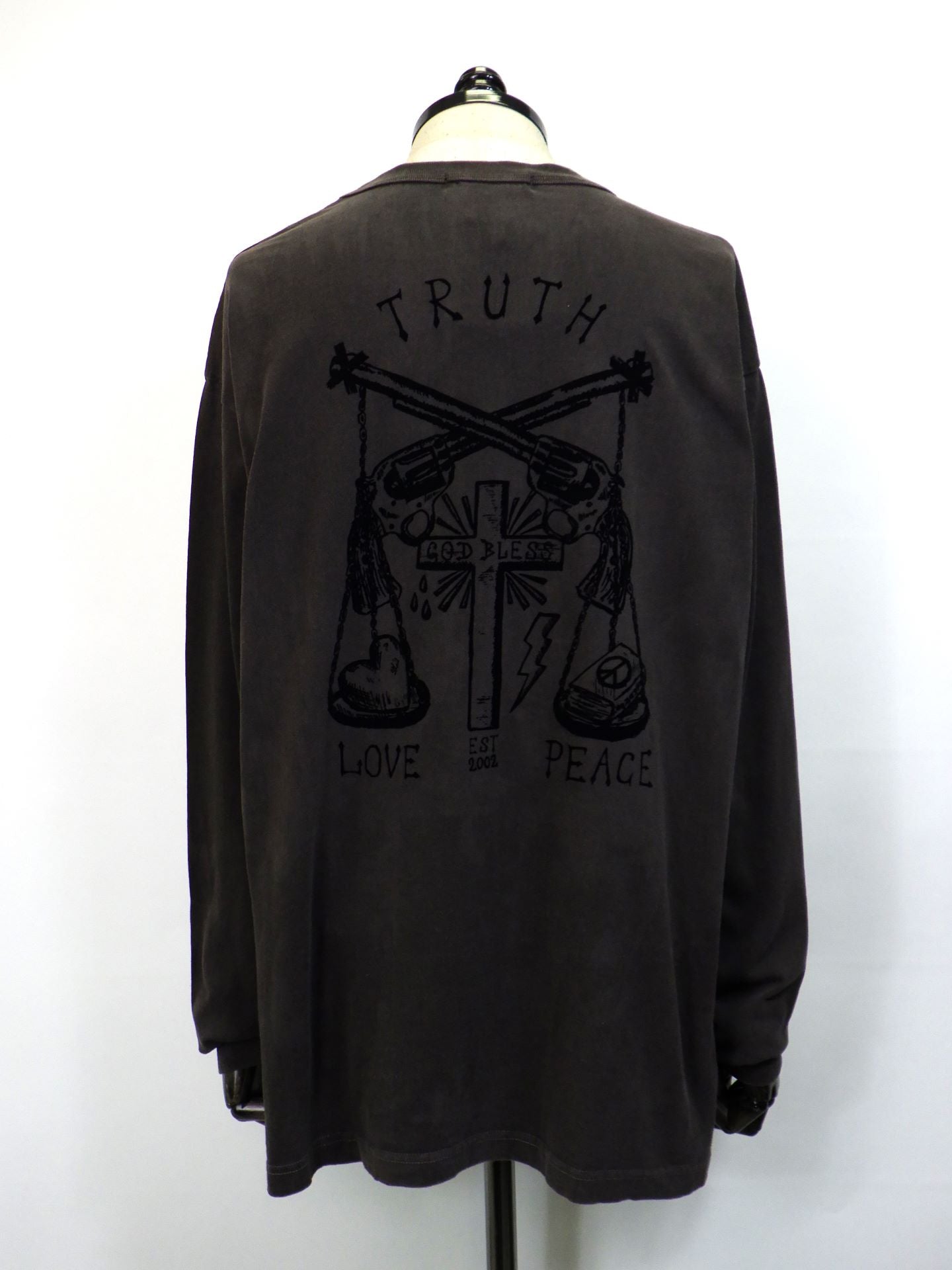 roarguns　フロッキープリントL/S T-シャツ　25FGT-11-BR