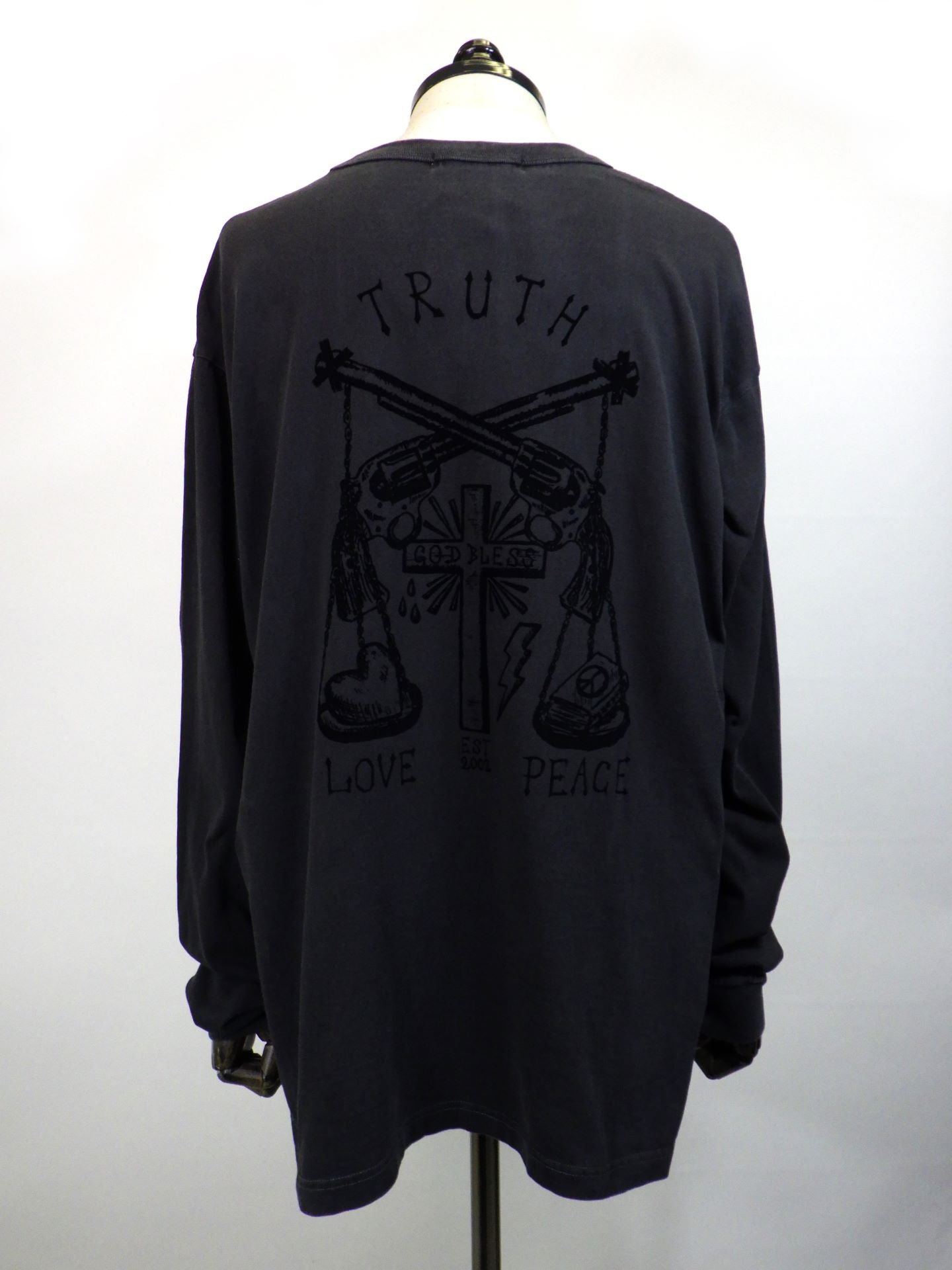 roarguns　フロッキープリントL/S T-シャツ　25FGT-11-BK