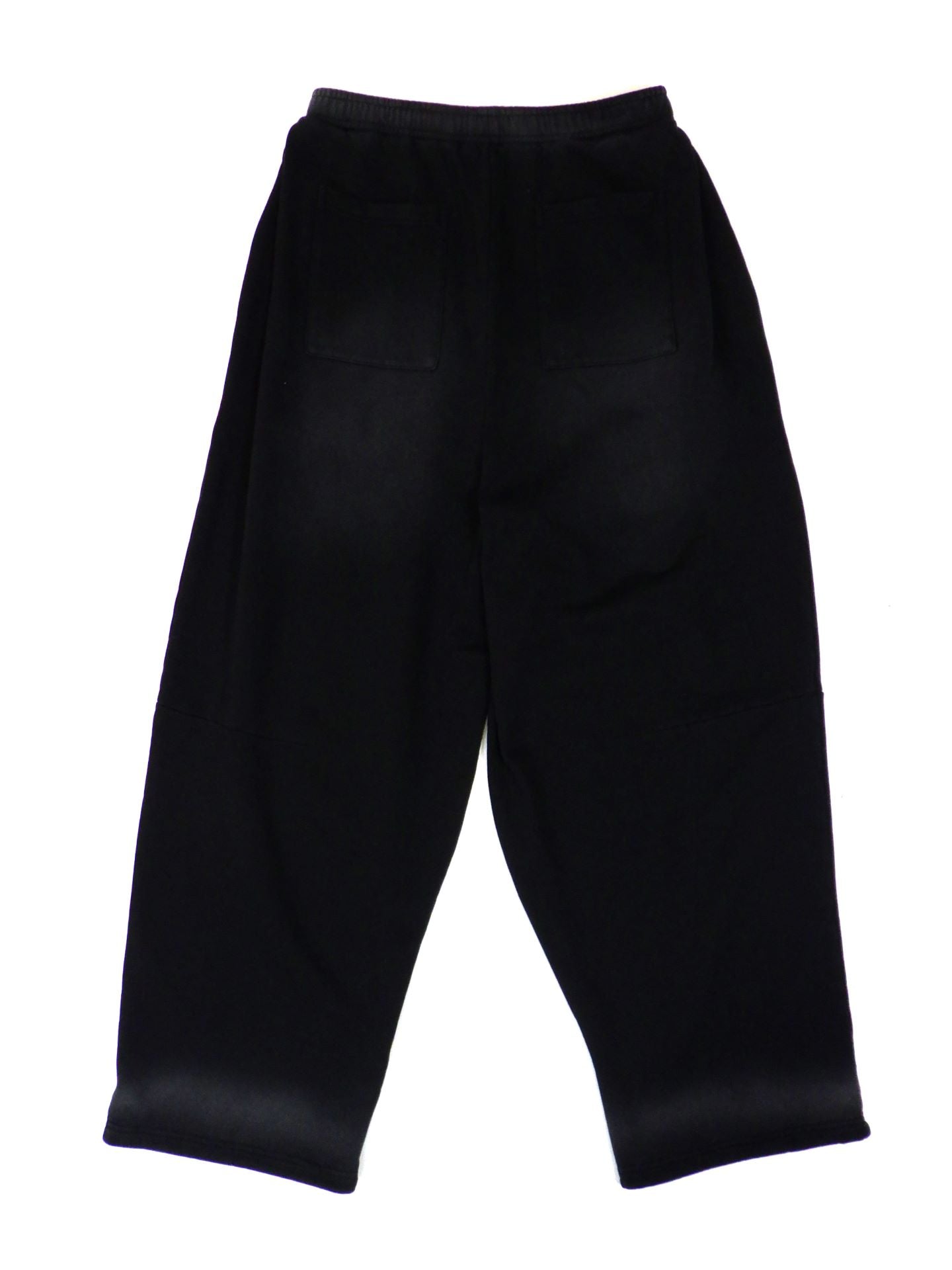 SUPERTHANKS　サンフェーデッドスウェットサイドタックワイドパンツ　ST253CS04A-BK