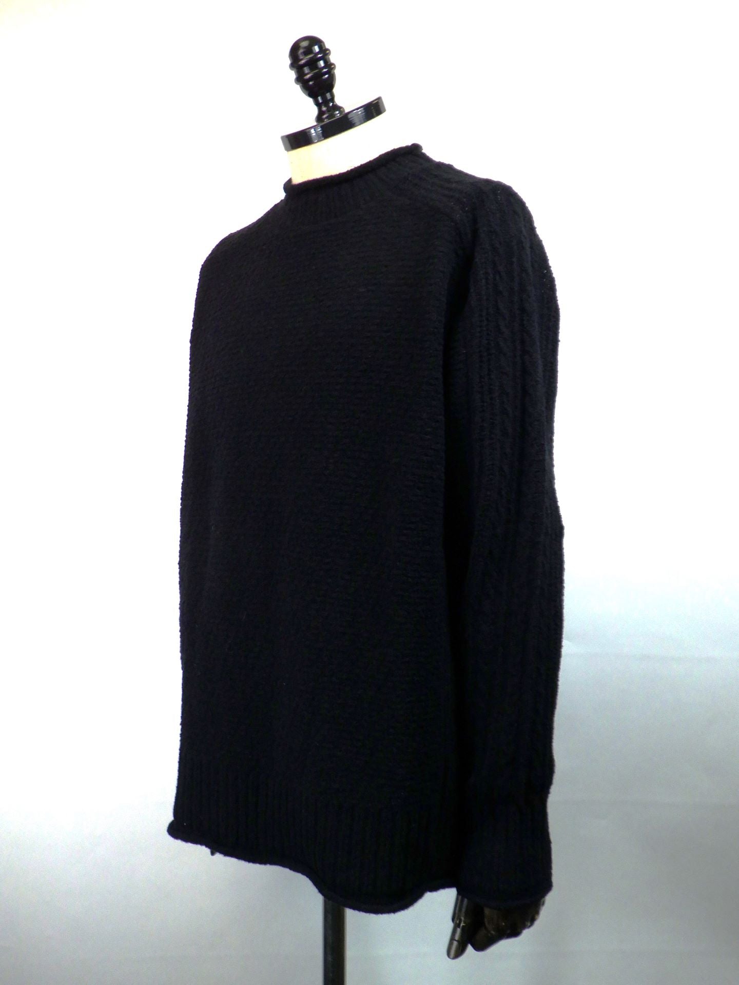 wjk　コンビネーションクルーネックセーター　6880wn05g-BK