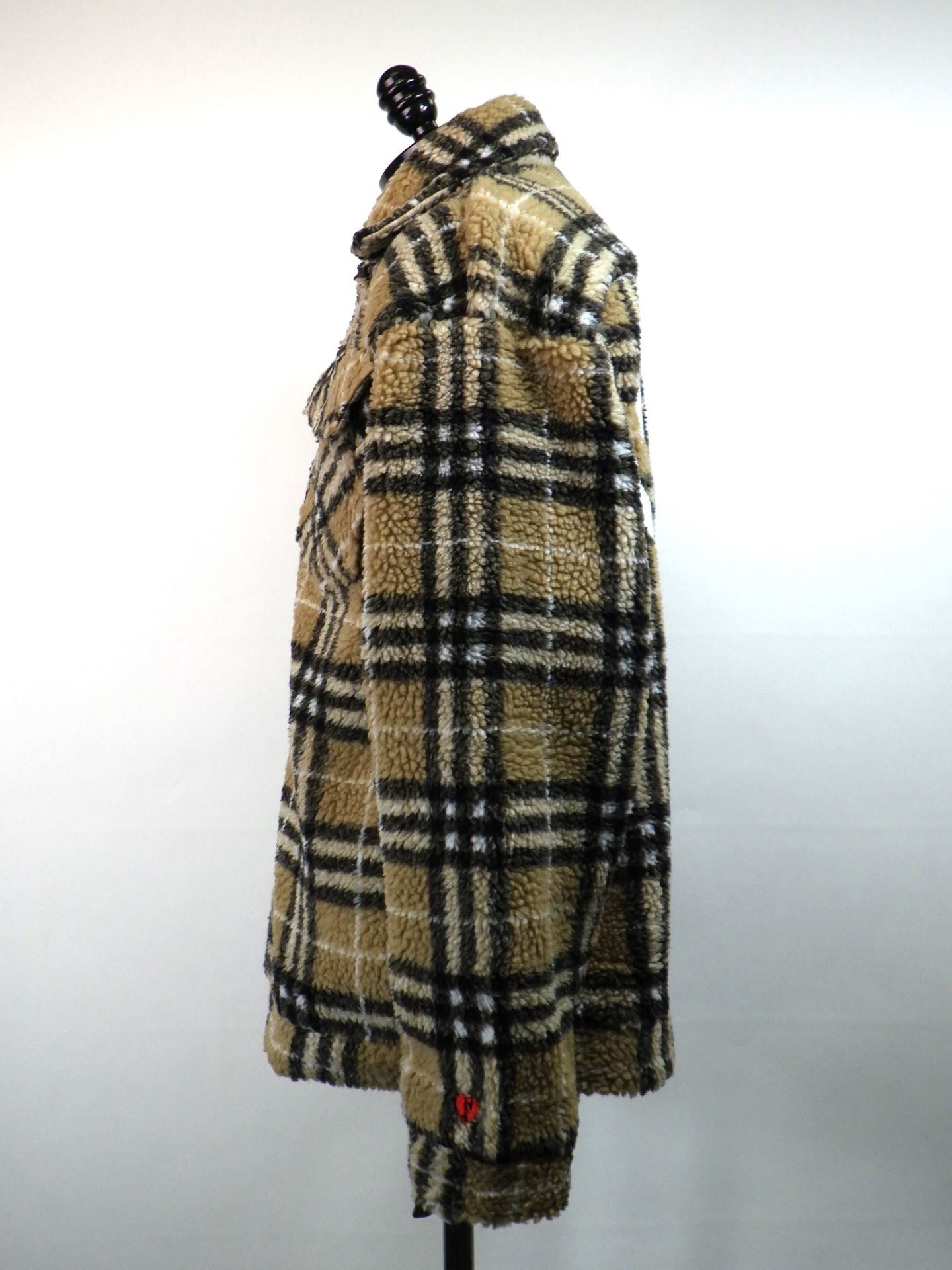 STUD MUFFIN　ブロックチェックムックボア サガラパッチワークブルゾン　524-09214-BE