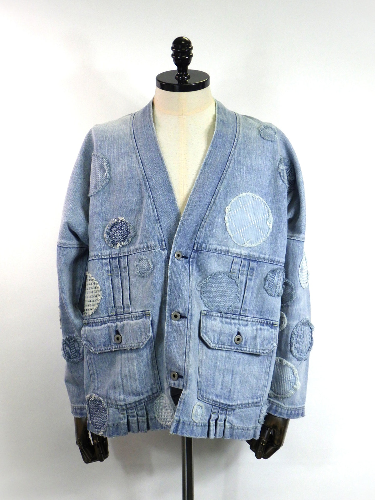 FDMTL　PLEATS DENIM CARDIGAN 5YR WASH　FA26TP34H-IND