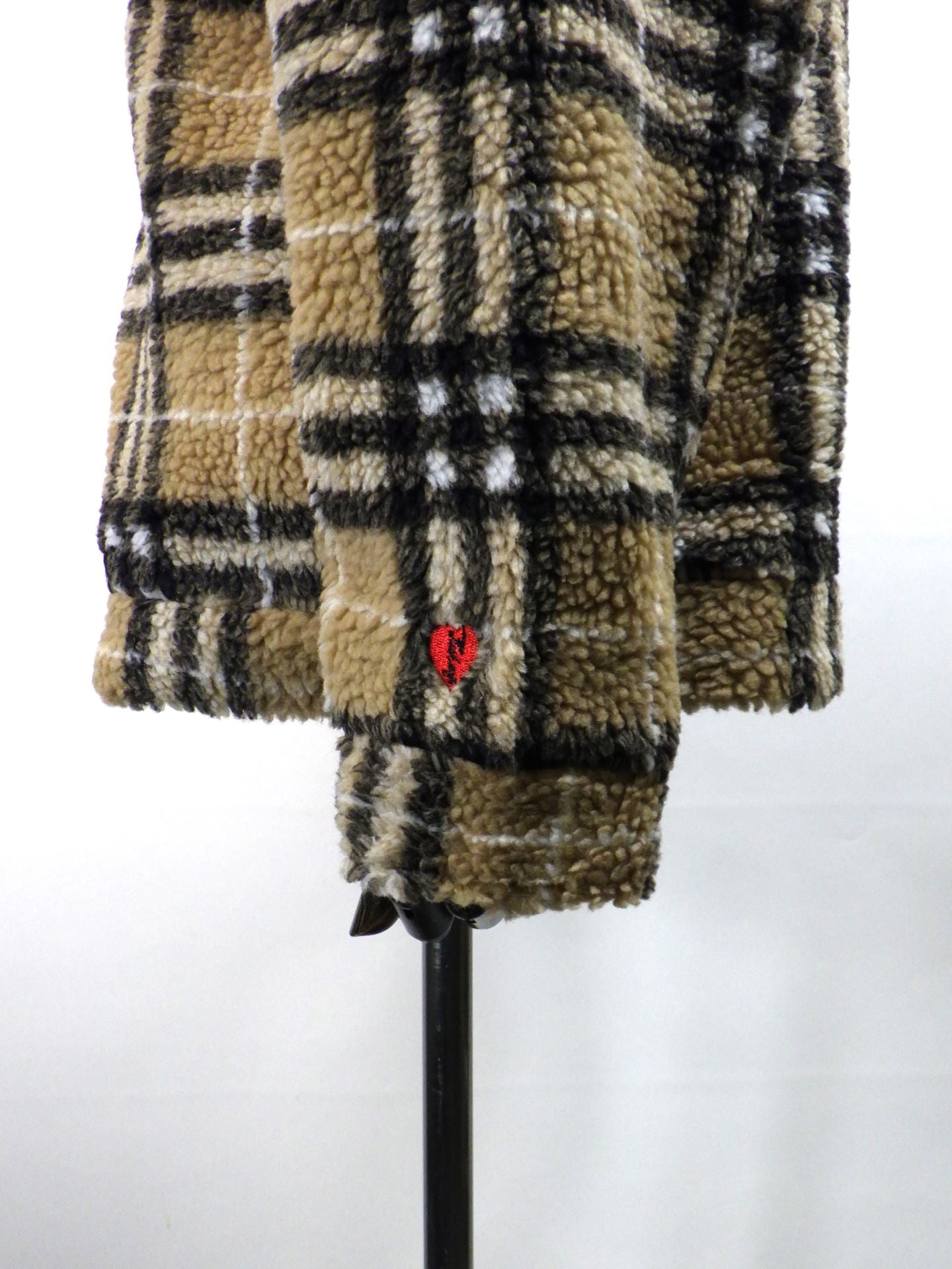 STUD MUFFIN　ブロックチェックムックボア サガラパッチワークブルゾン　524-09214-BE