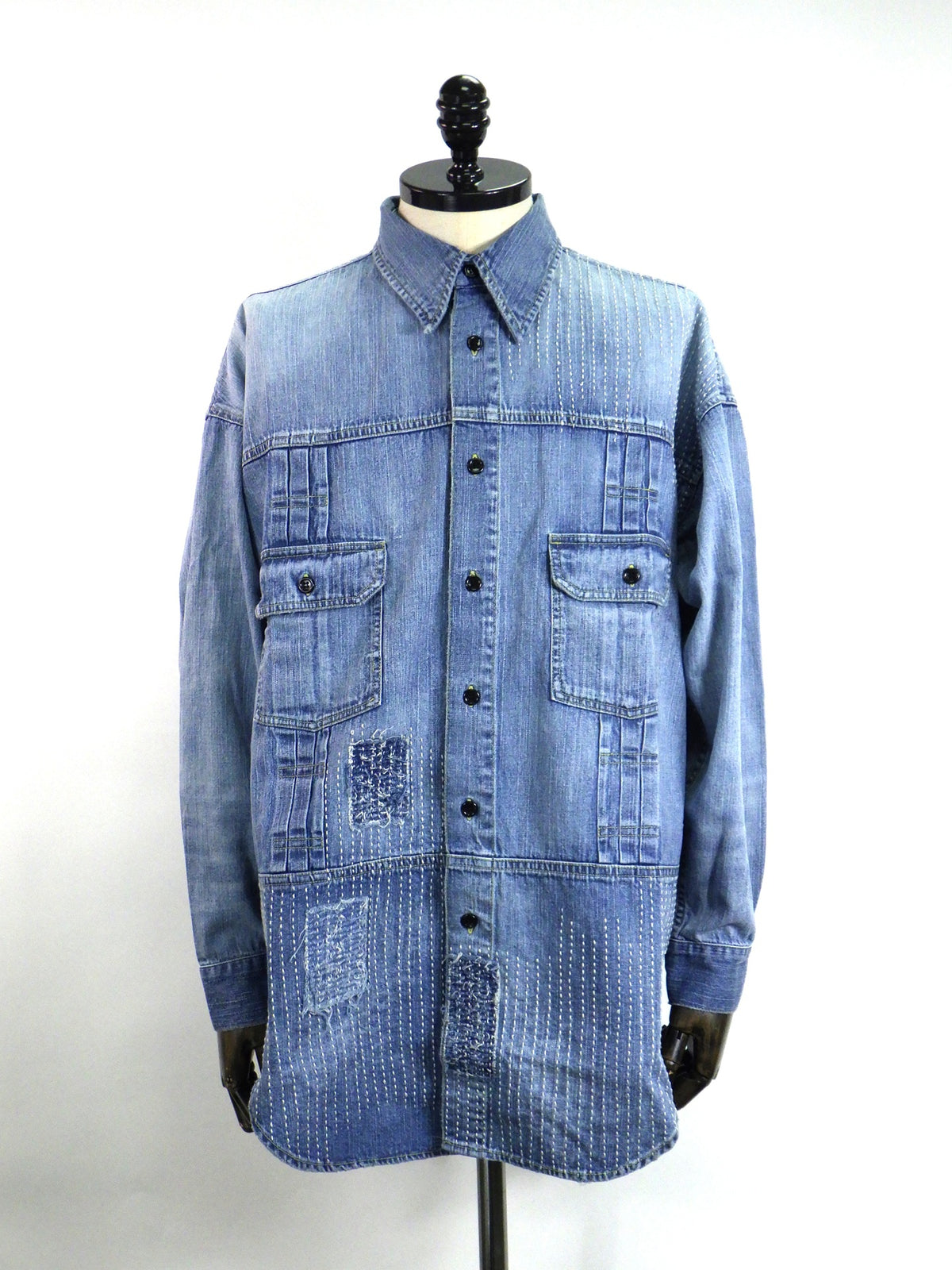 FDMTL　 DENIM LONG SHIRT 5YR WASH　FA26SH42H-IND