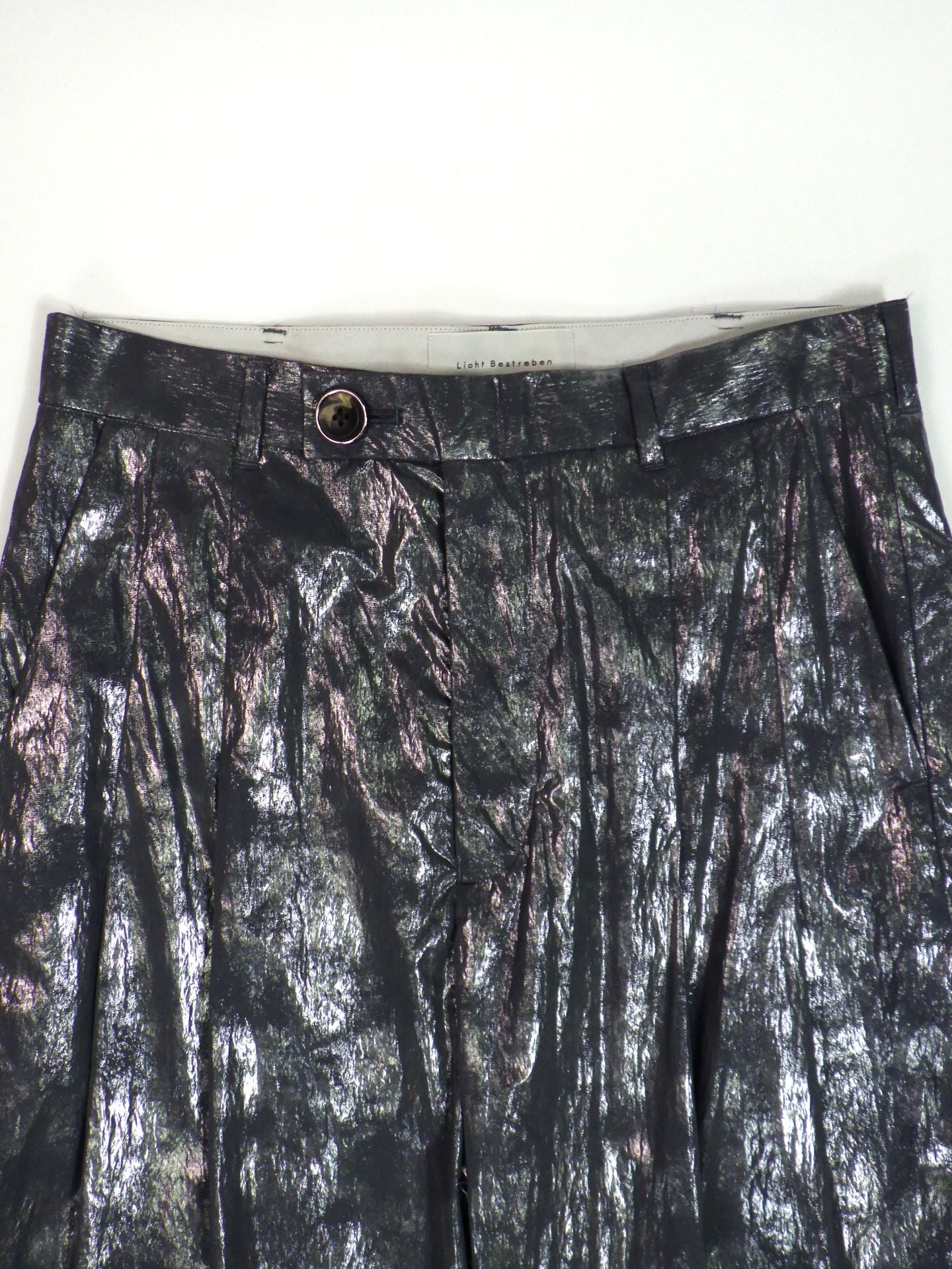 Licht Bestreben　ウォッシュドホイルコーティングシンフラップバギートラウザー　LB25AW-PT09-HKW