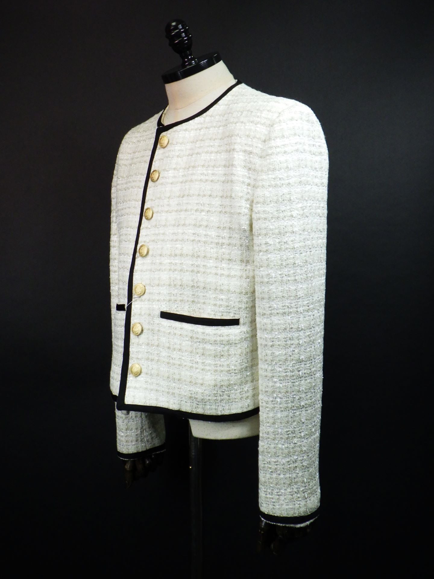 GALAABEND　ノーカラークロップドベルボーイジャケット　2502H2043-WH