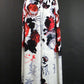 kiryuyrik　 Goth Flora Suede Stain Wide Tuck  Slacks　KW-HP41-900-WHT