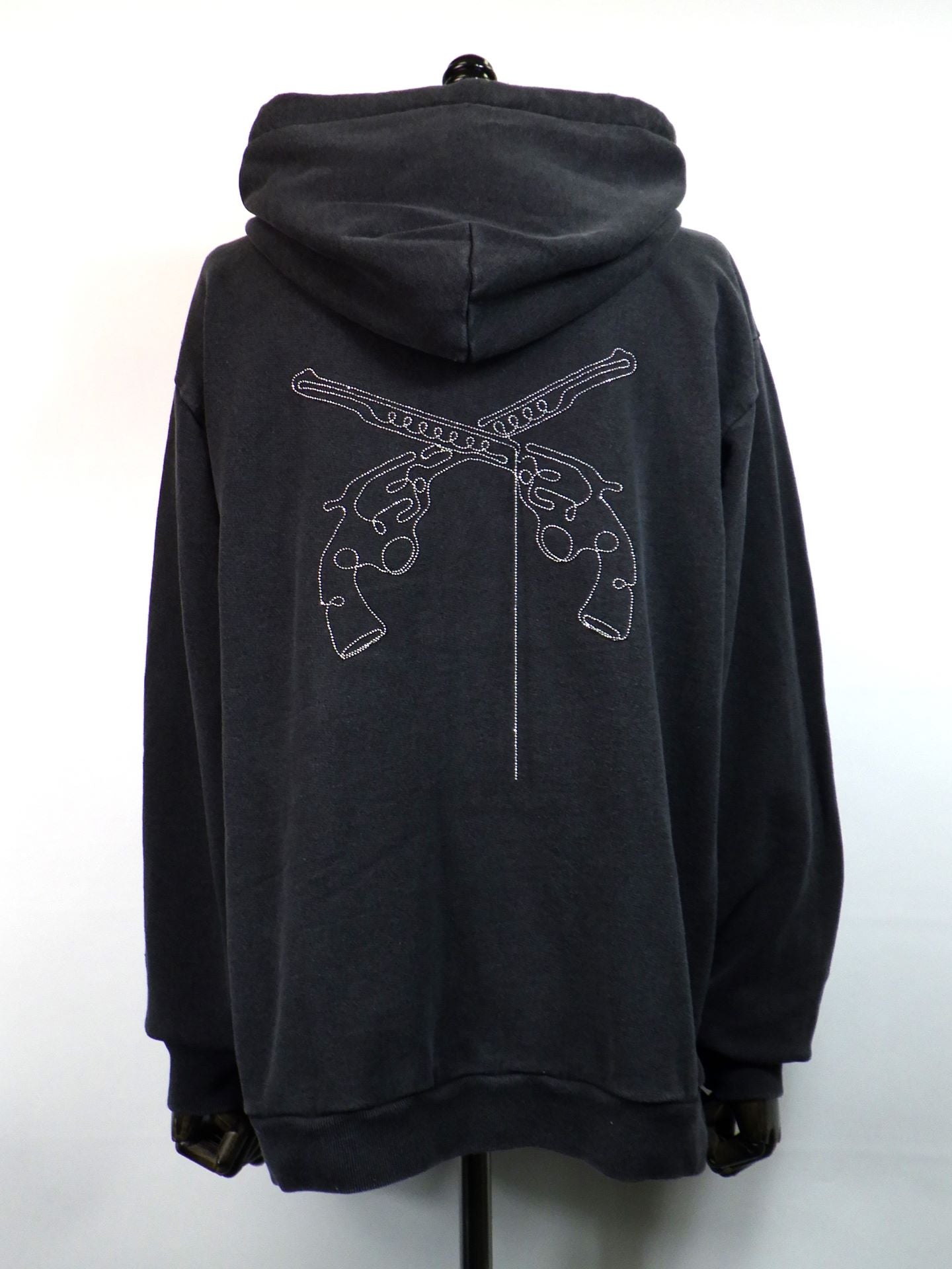 roarguns　クロスガンチェーンエンブロイダリーフーディ　25FGB-13A-BK