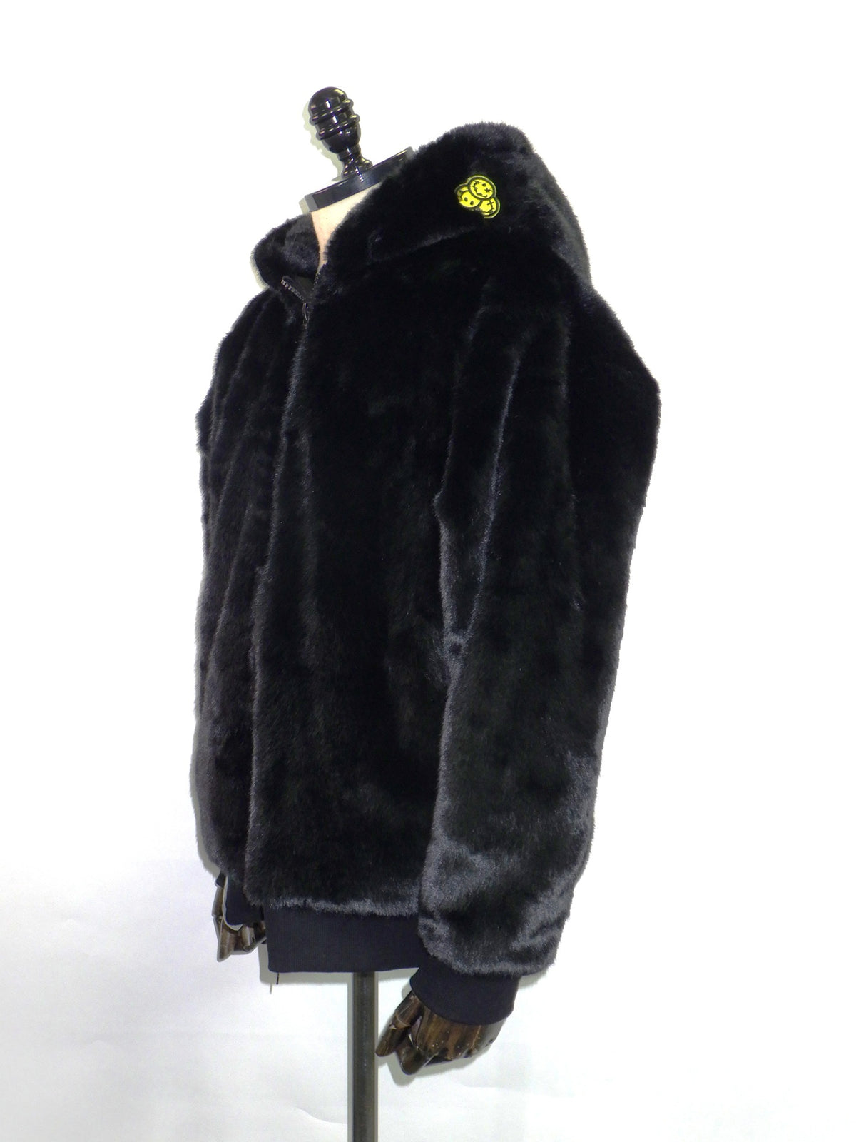 STUDMUFFIN　エコファー ドリップピースロゴビックプリントビックジップオーバーシルエットパーカー　624-09220-BK