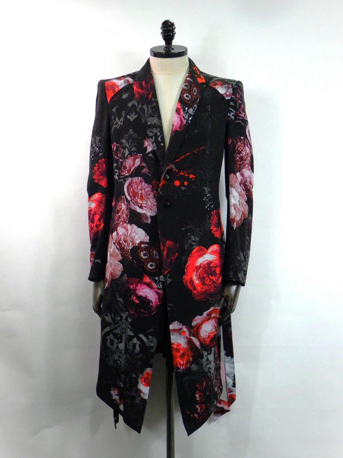kiryuyrik　Goth Flora Suede Satin Flare Jacket　KW-HJ47-900-BK