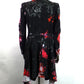 kiryuyrik　Goth Flora Suede Satin Flare Jacket　KW-HJ47-900-BK