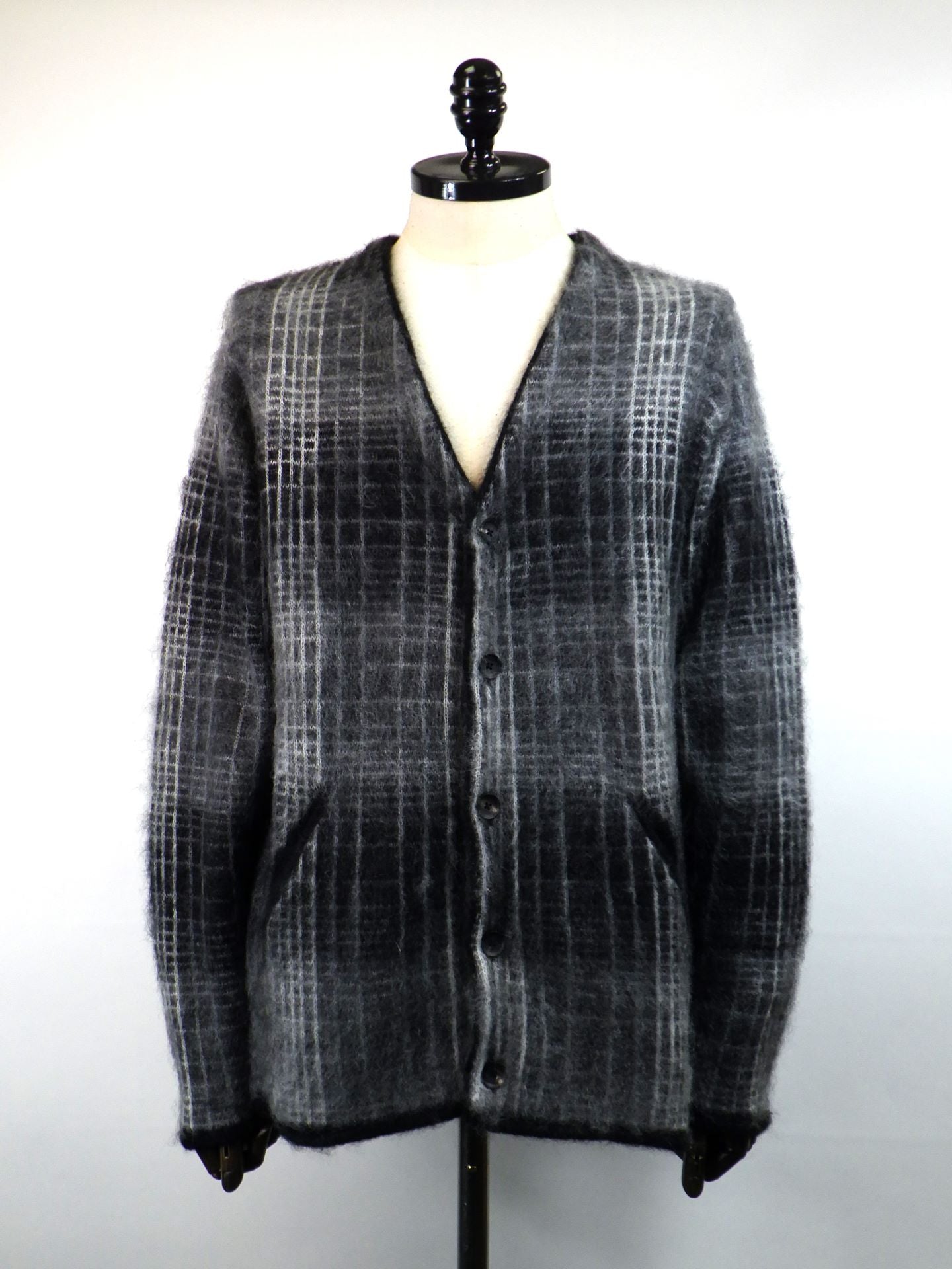 wjk　モヘアシャギーニットカーディガン　6881wn06g-BKCHECK