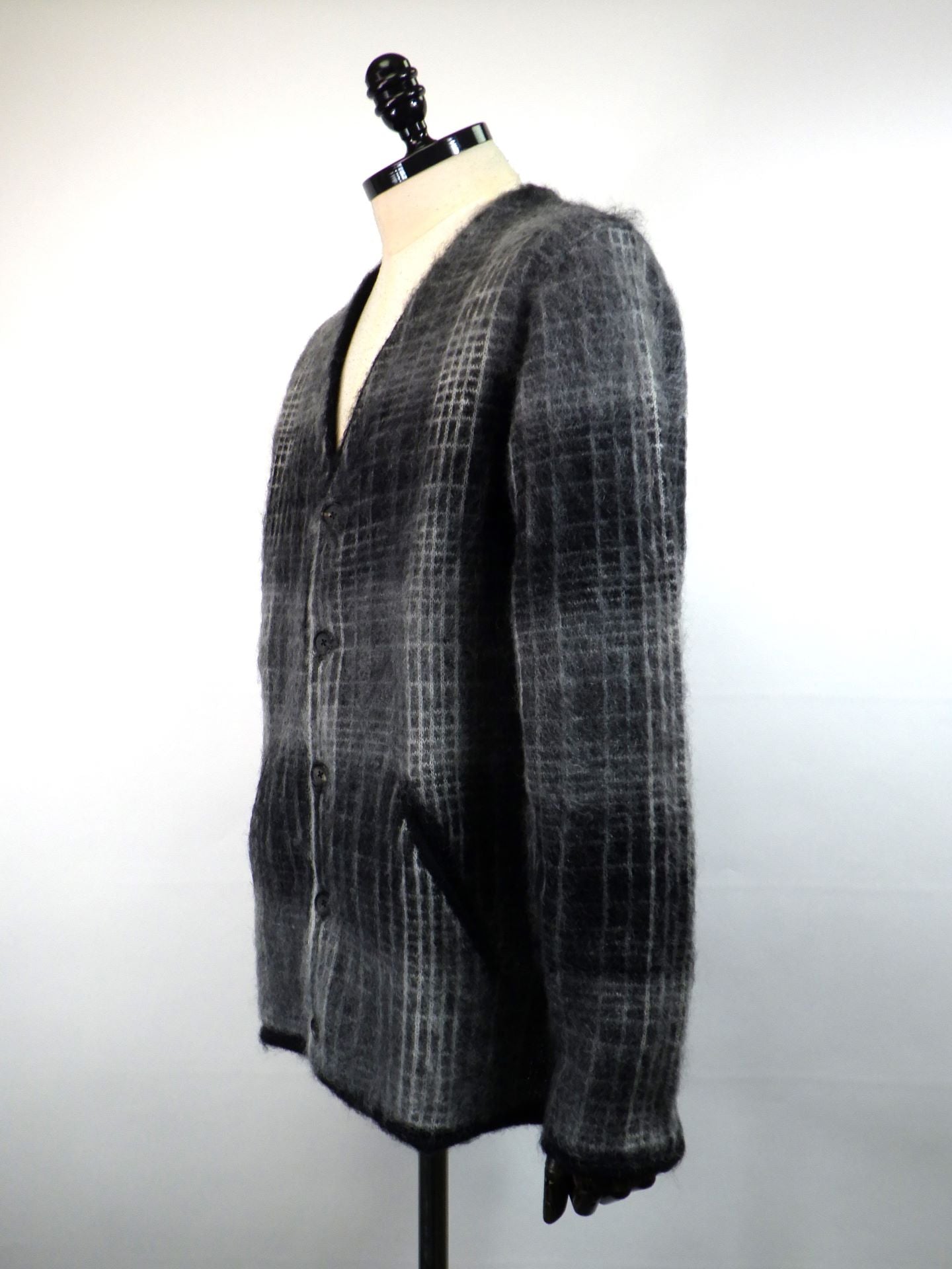 wjk　モヘアシャギーニットカーディガン　6881wn06g-BKCHECK