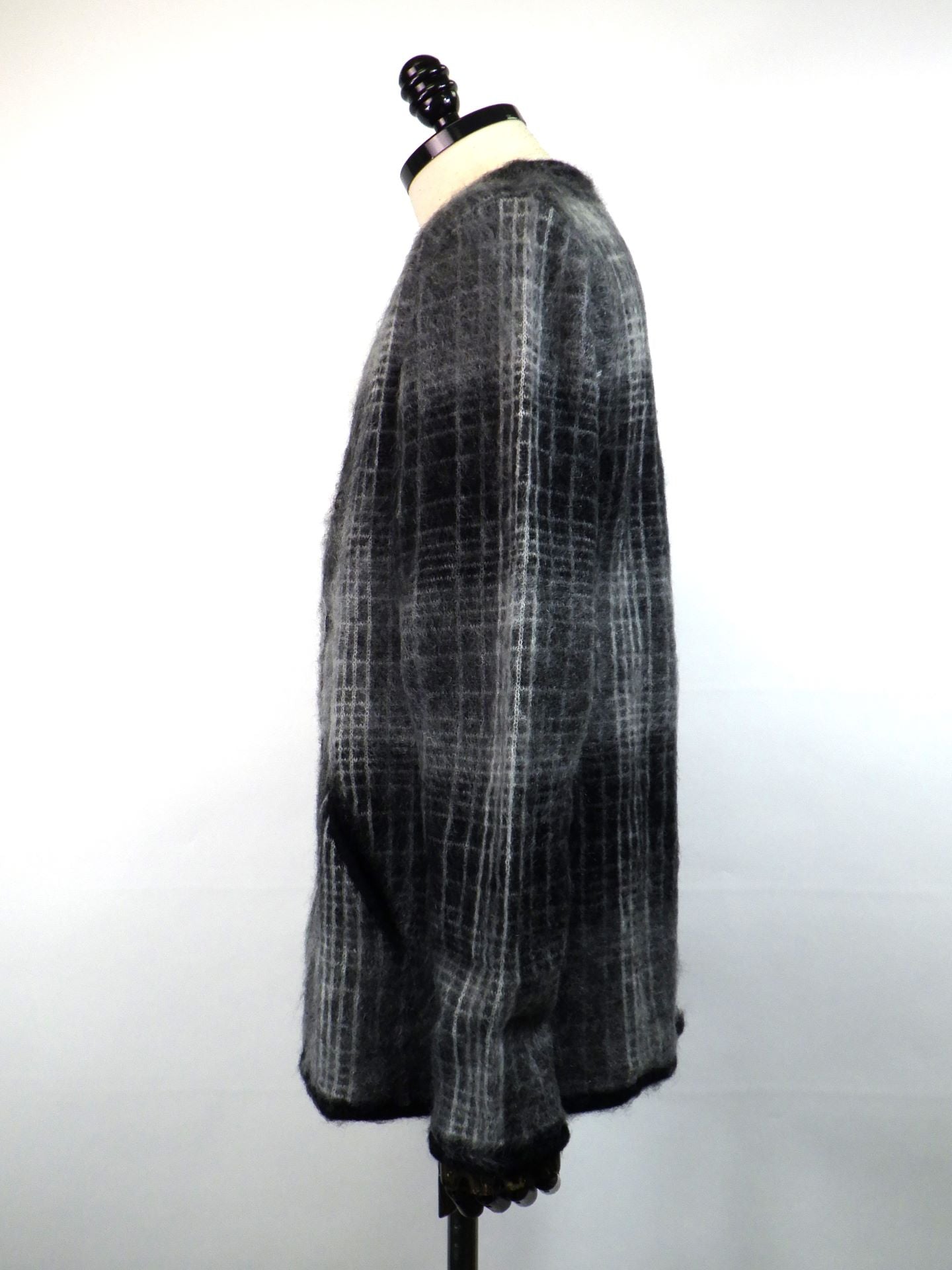 wjk　モヘアシャギーニットカーディガン　6881wn06g-BKCHECK