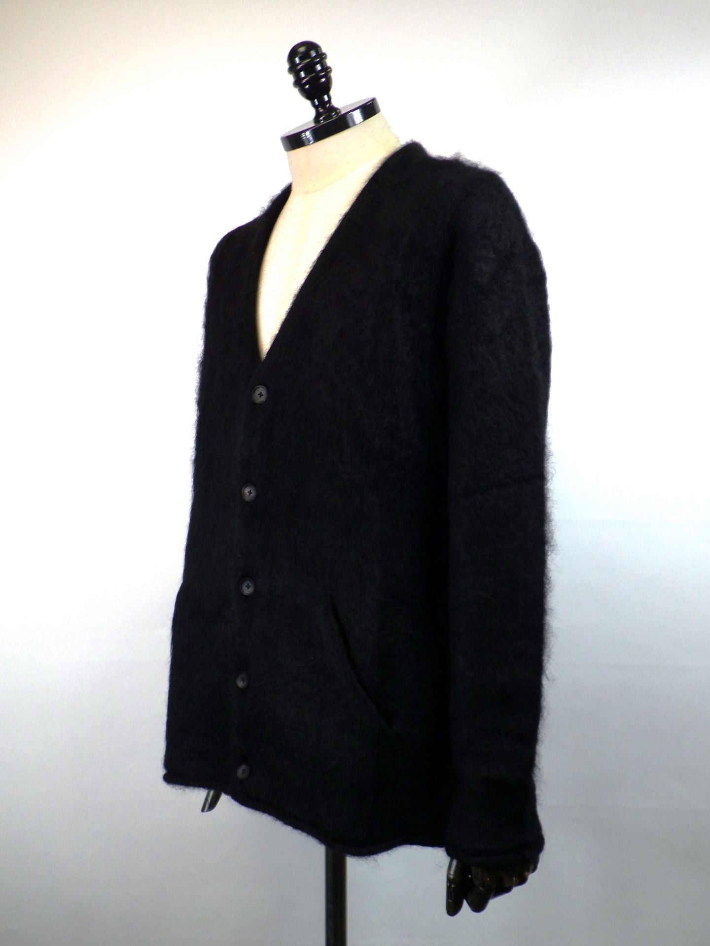 wjk　モヘアシャギーニットカーディガン　6881wn06g-ALLBK