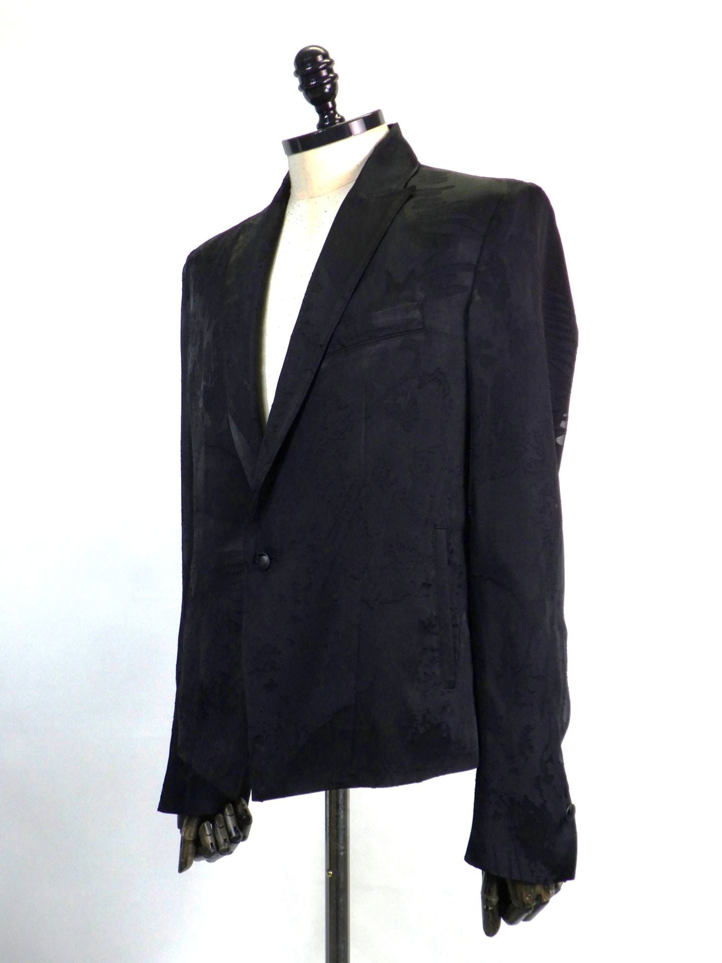 kiryuyrik　オパールショートピークドラペルジャケット　KU-HJ06-903-BK