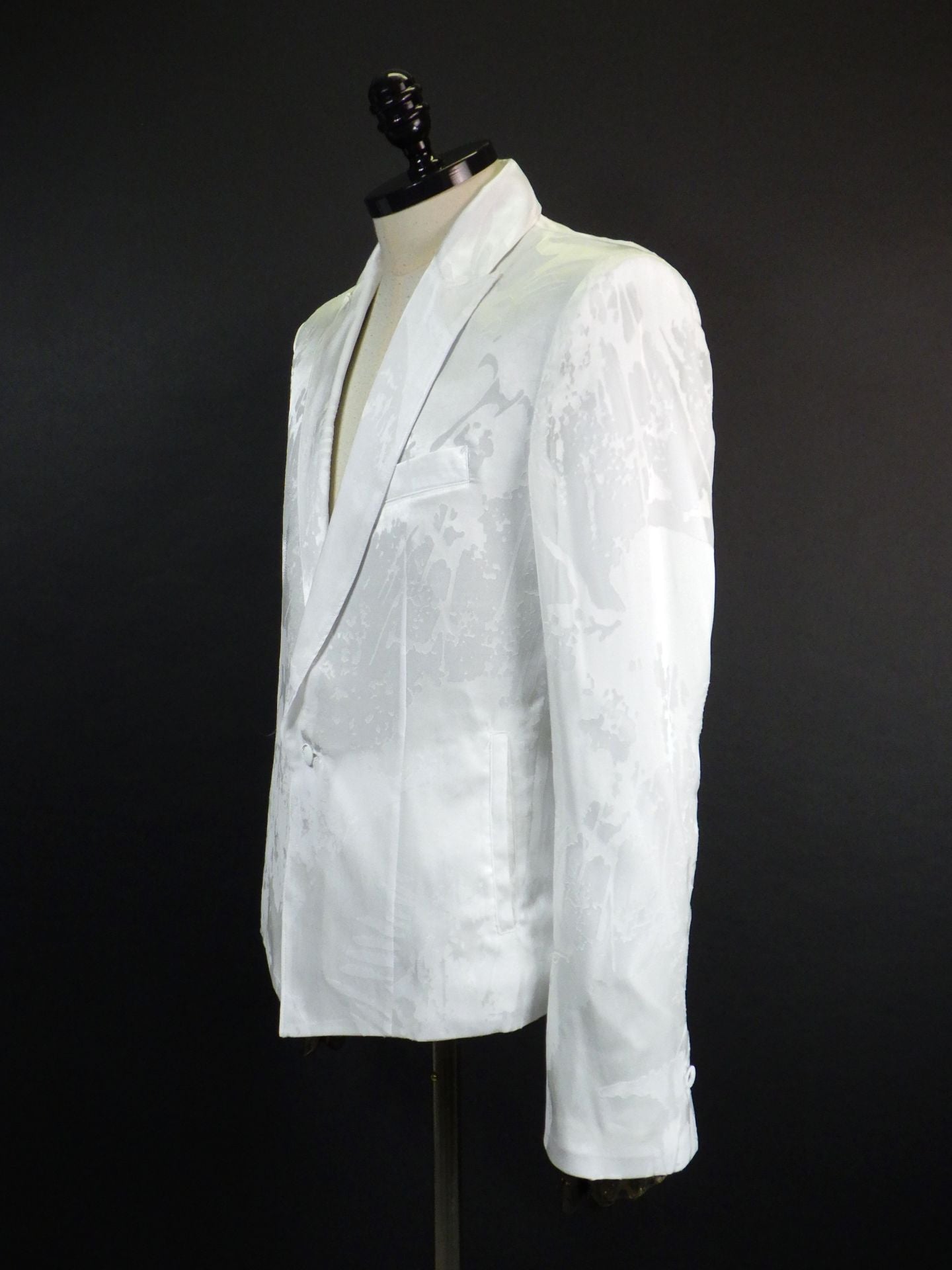 kiryuyrik　オパールショートピークドラペルジャケット　KU-HJ06-903-WH