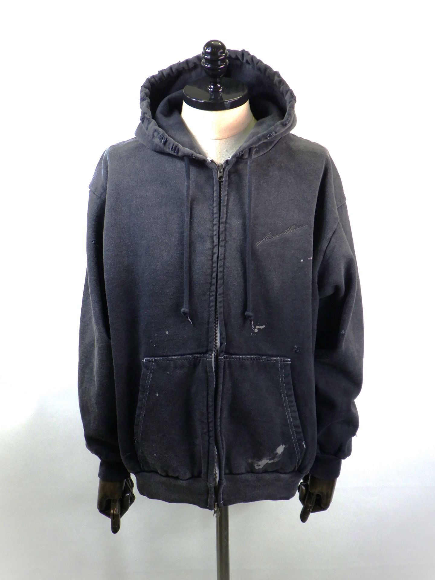 ACANTHUS　ダメージ加工 ジップアップ パーカー　DH2501