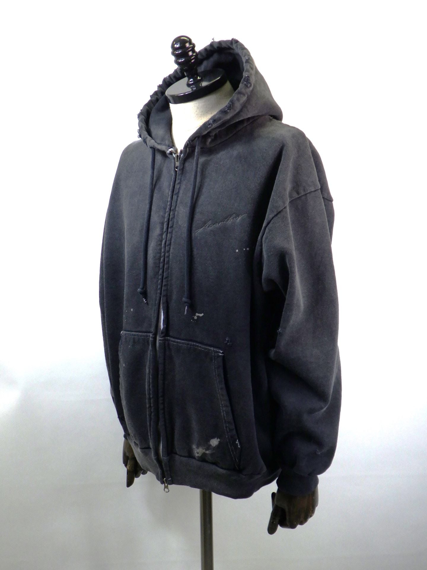 ACANTHUS　ダメージ加工 ジップアップ パーカー　DH2501