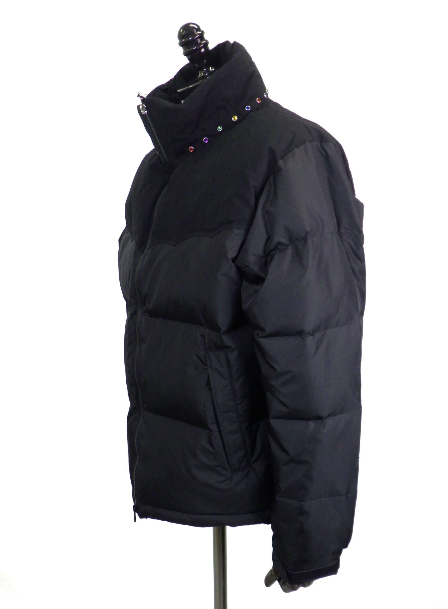 roarguns　ストーンネイルダウンジャケットブルゾン　25FGB-08-BK×MIX