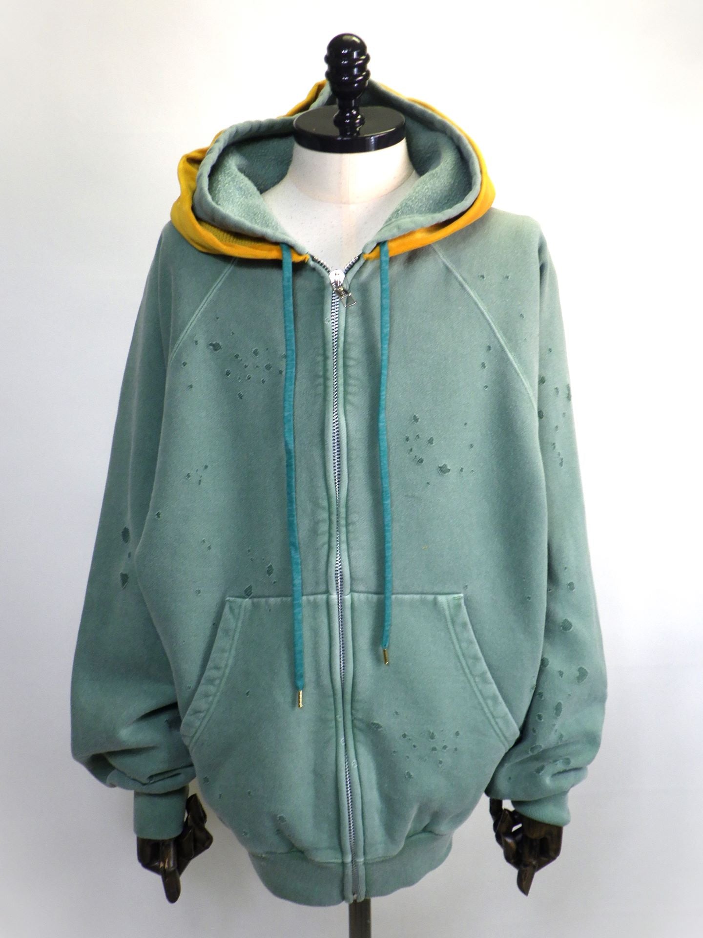 SEVESKIG　Velour Layered Zip up Hoodie　SW-SV-NGA-1003