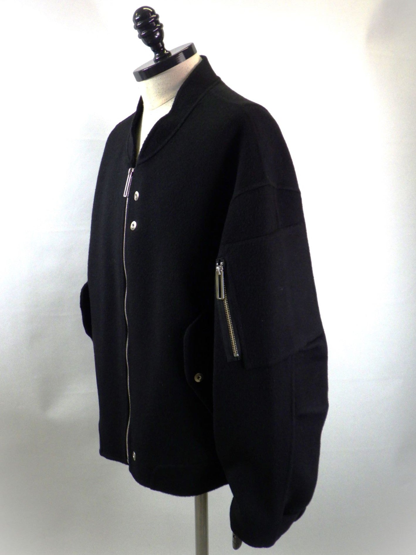 NAPE_　ダブルフェイスボンバーブルゾン　685-BK