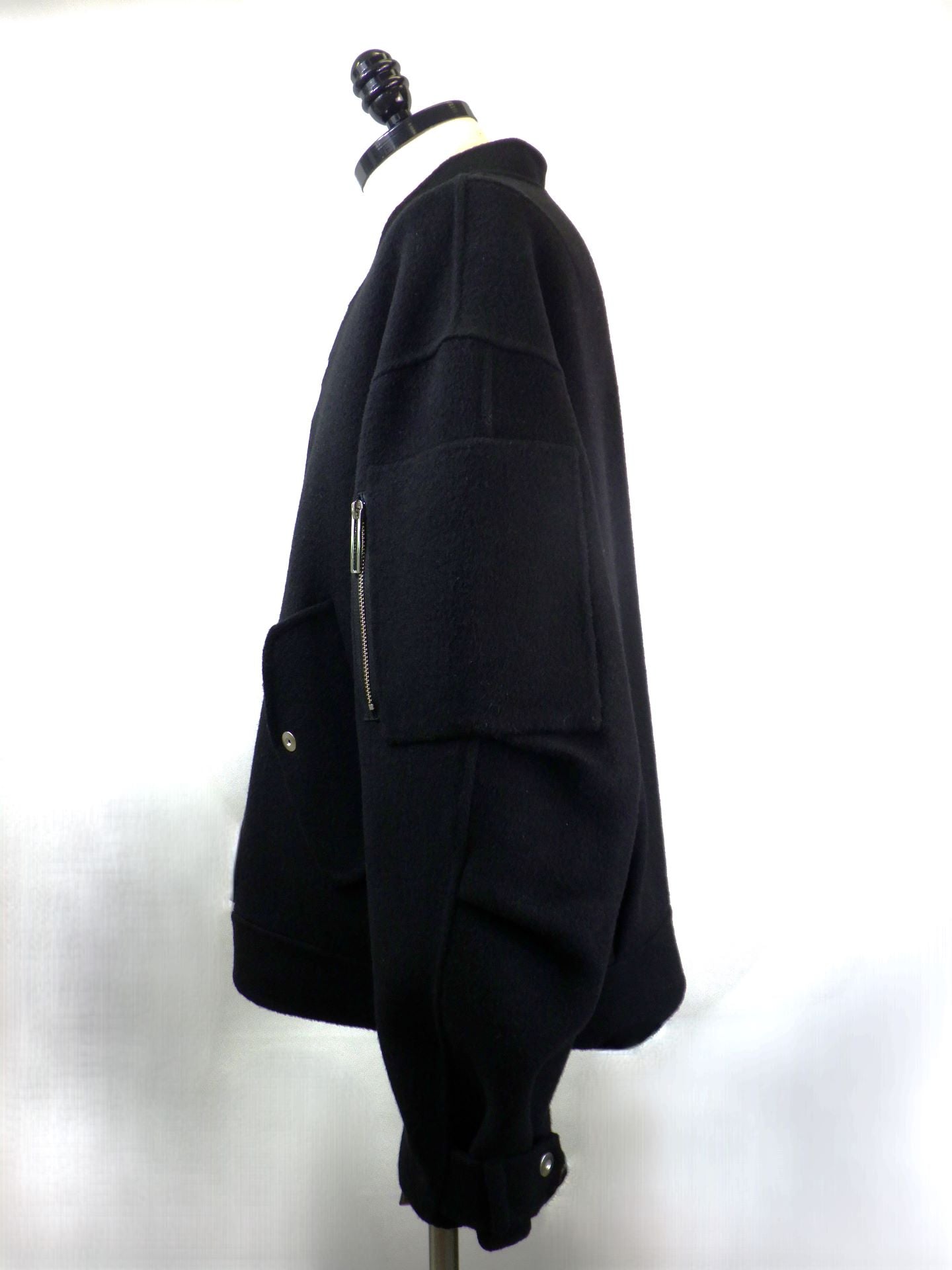 NAPE_　ダブルフェイスボンバーブルゾン　685-BK