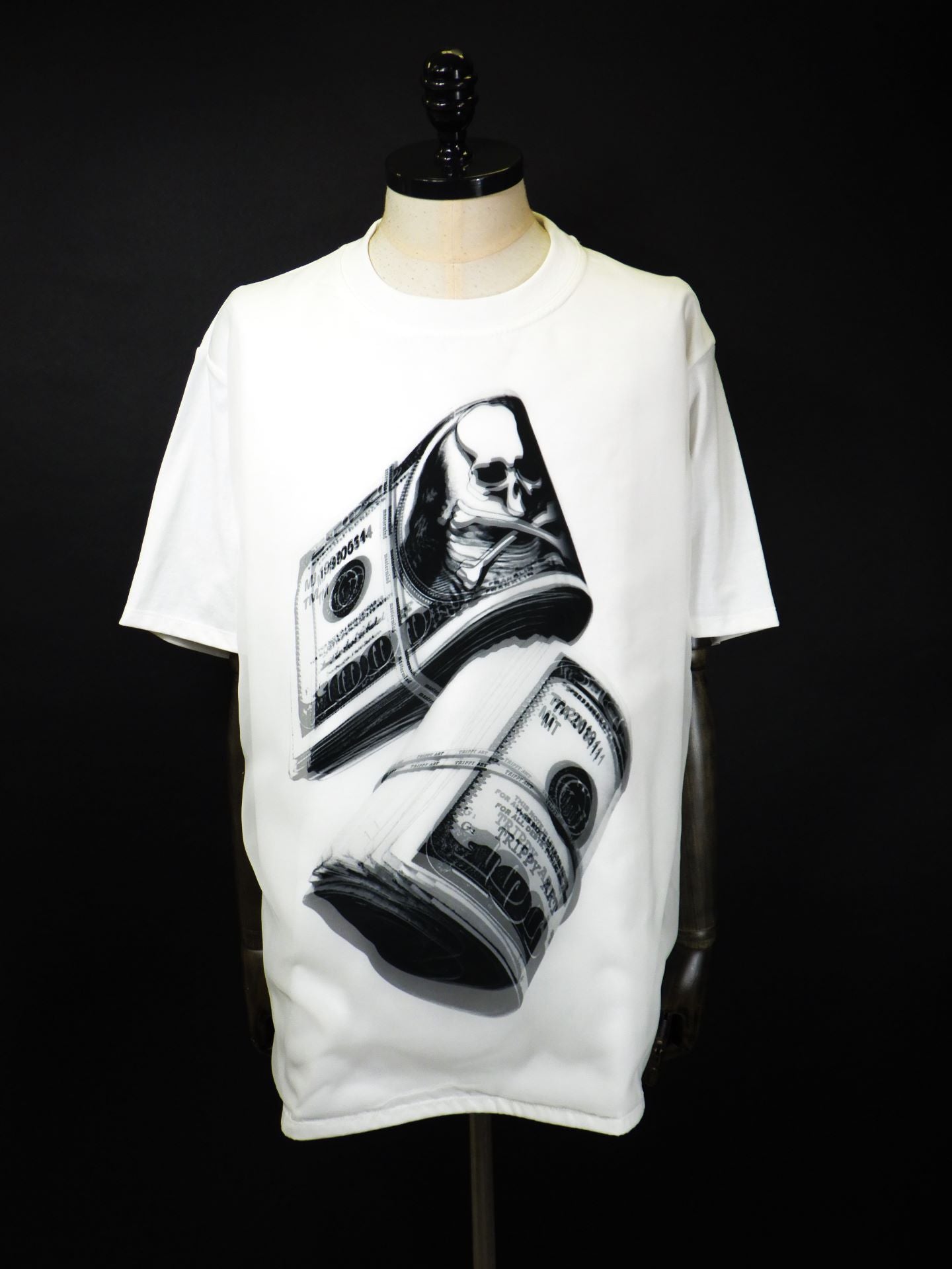 TRIPPY ART　TRIPPY ART×mastermind JAPANコラボレーションモチーフTEE'＄1,000'　TRMM-002-WH