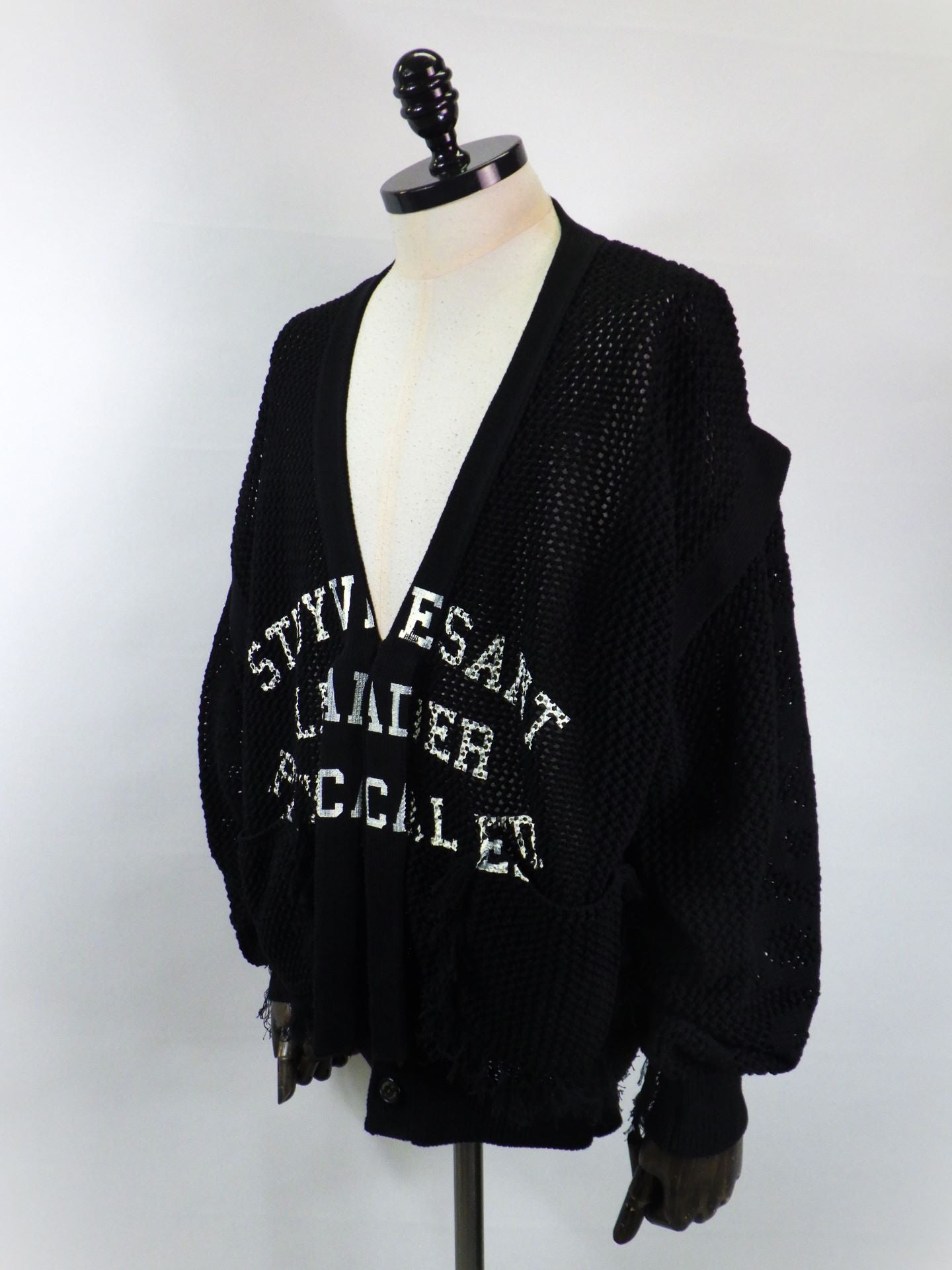 SEVESKIG　Dropout Mesh Cardigan　KN-SV-NRS-1001-BK