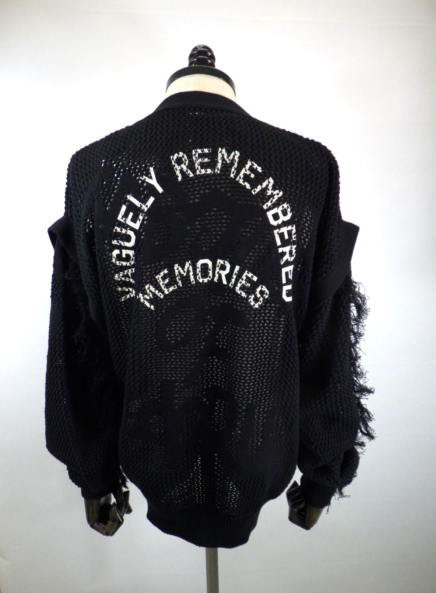 SEVESKIG　Dropout Mesh Cardigan　KN-SV-NRS-1001-BK