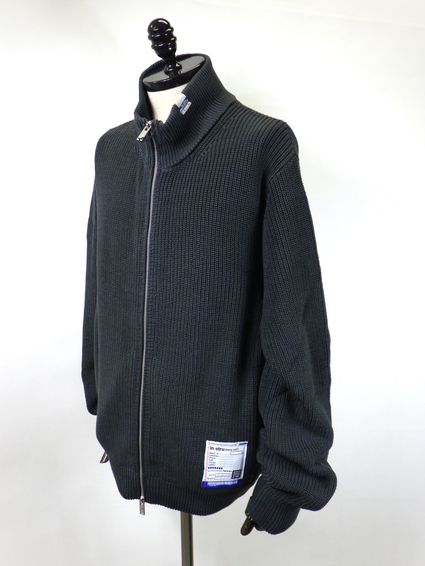 in・stru(men-tal).　コットンハイデンシティドライバーズニットカーディガン　I16CD581-D.GY